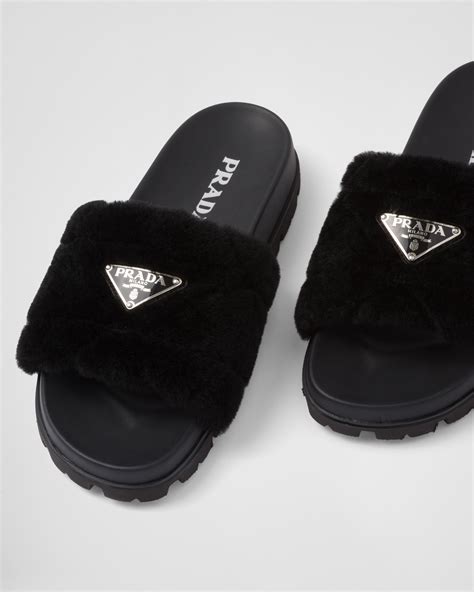 prada slippers price|prada fluffy slides.